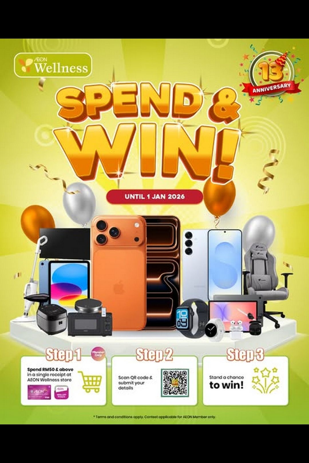 AEON Wellness 13th Anniversary Spend & Win Contest 2025 – Win Prizes Worth Over RM50,000!