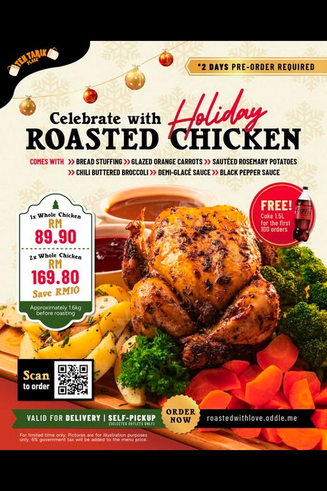 A Stress-FREE Festive Meal: Holiday Roasted Chicken by Teh Tarik Place