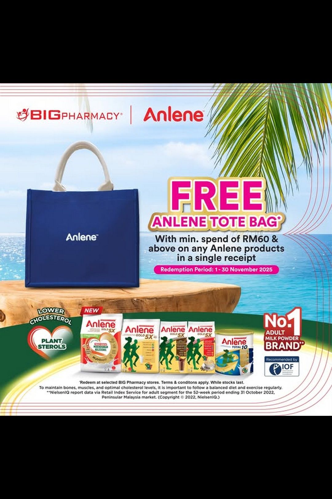 BIG Pharmacy x Anlene limited time promotion is finally here! FREE limited-edition Anlene Tote Bag!