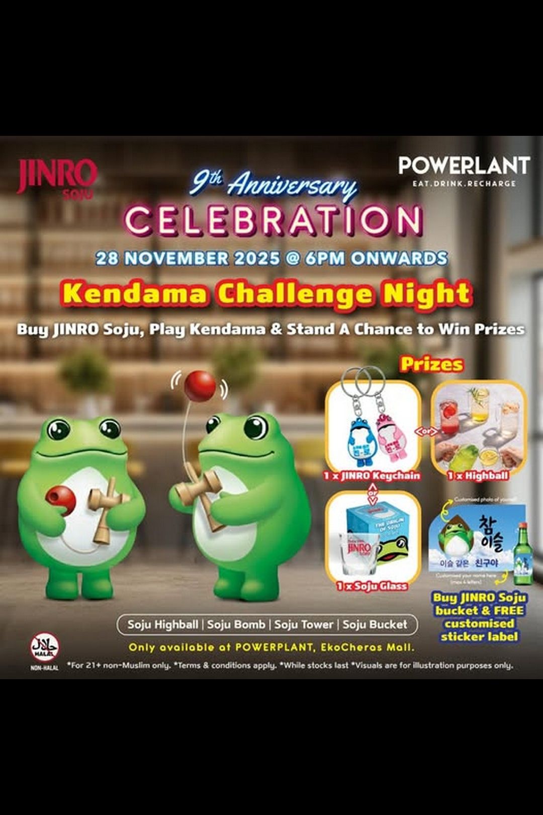 Celebrate JINRO’s 9th Anniversary: Drinks, Games & Fun at EkoCheras Mall!