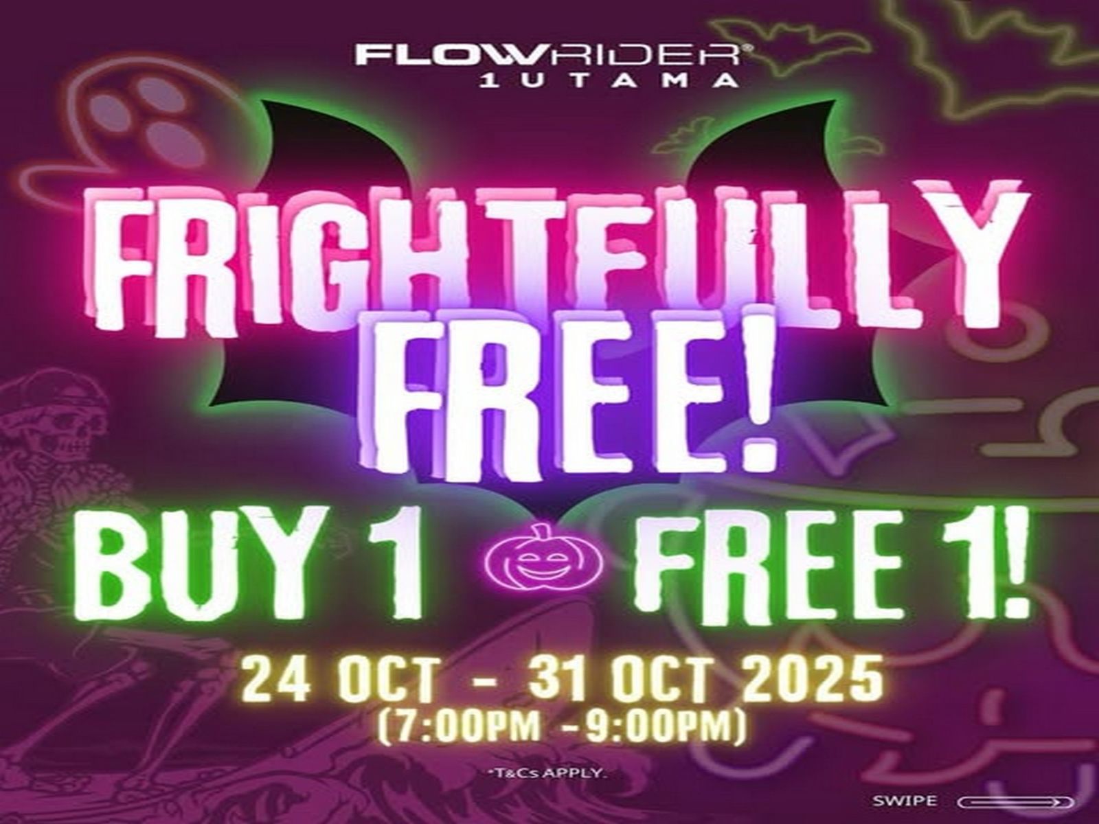 Free 1 Wave Ride at FlowRider 1 Utama! 