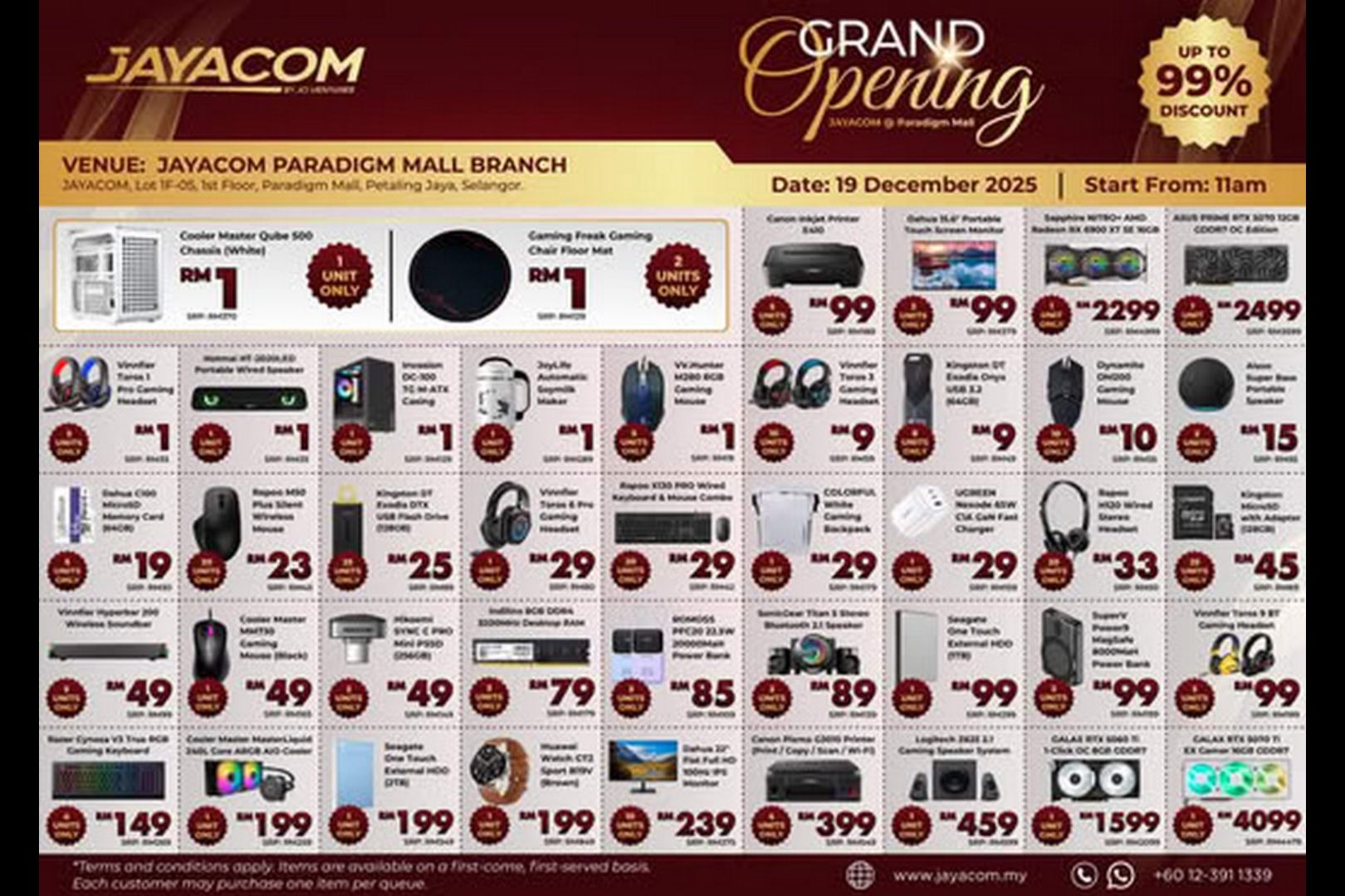 JAYACOM Grand Opening @ Paradigm PJ: Mega Tech Deals and Seringgit Madness Promotion!