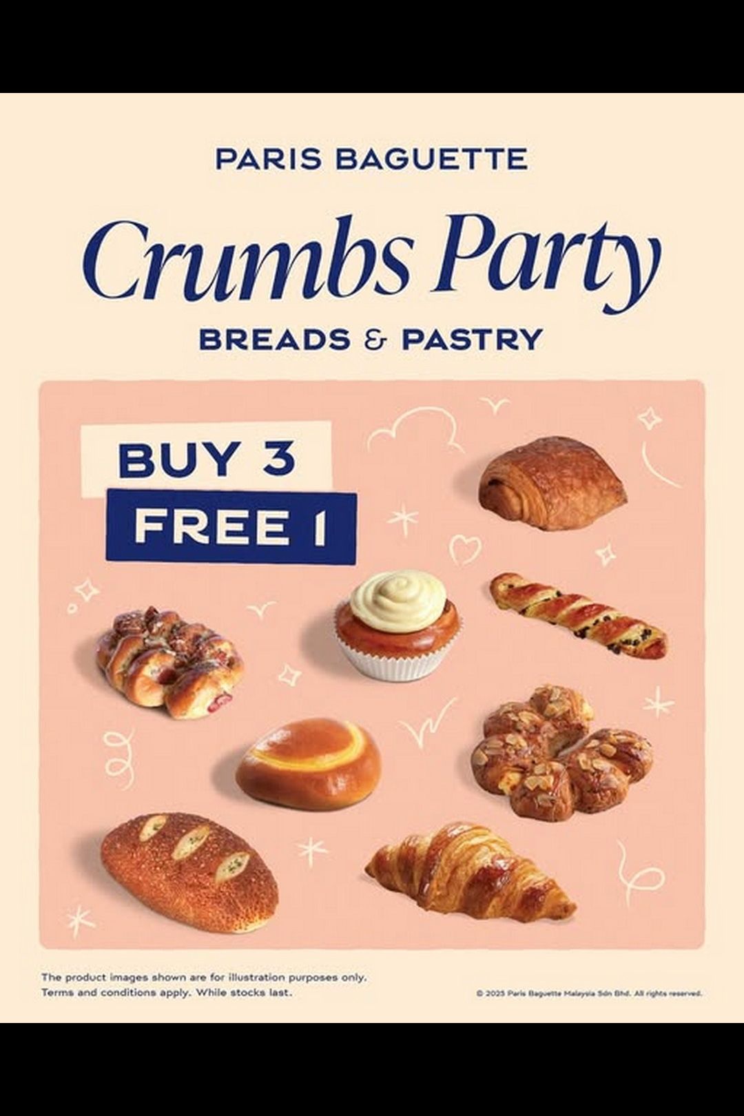 Make it a Crumbs Party kind of day , Pick 3 and Get 1 FREE! 