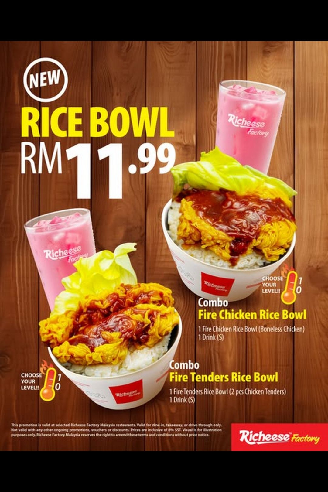 Richeese Factory Malaysia: New Fire Rice Bowl Promotion – RM11.99 Only!
