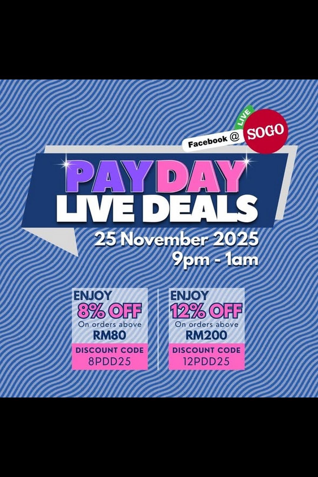 SOGO Payday Live Deals – One Night Only, Bigger Savings!