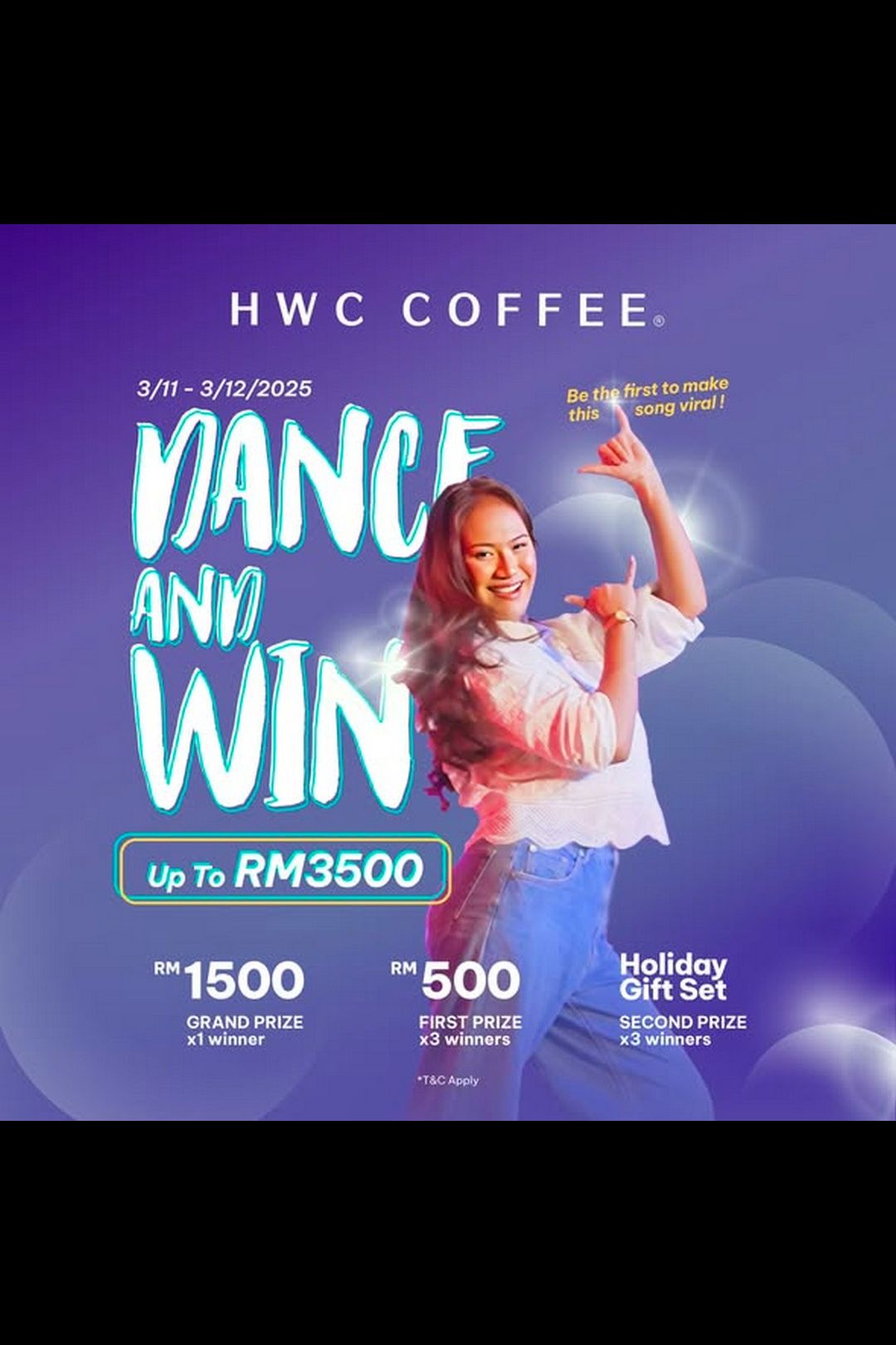 Sip your coffee, hit the beat, and dance your way to RM1,500!