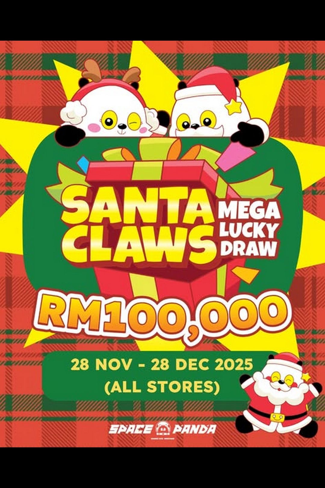 Space Panda’s Santa Claws Mega Lucky Draw is HERE! RM100,000 worth of prizes!