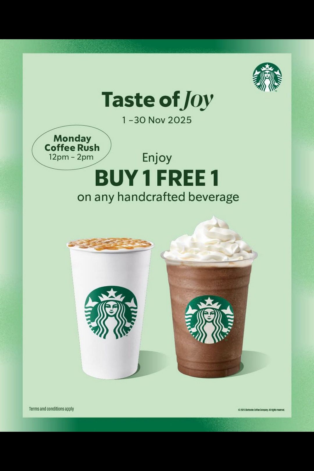 Starbucks Malaysia Unveils November Coffee Specials with Buy 1 Get 1 FREE & RM10 Drinks !
