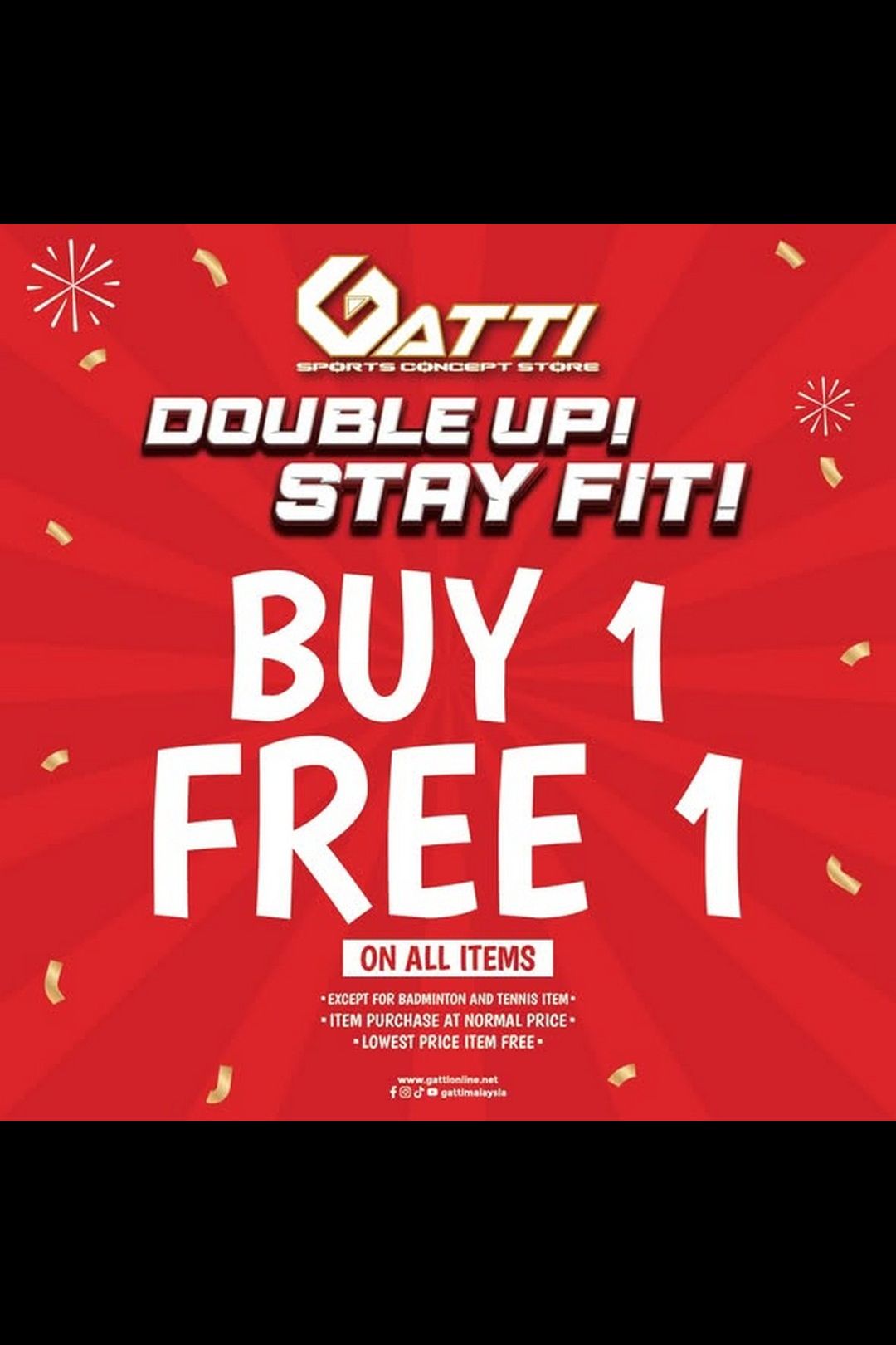  Gatti Mega Sports Sale – Buy 1 FREE 1 Madness!